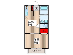 オ－タムＭハイツの物件間取画像